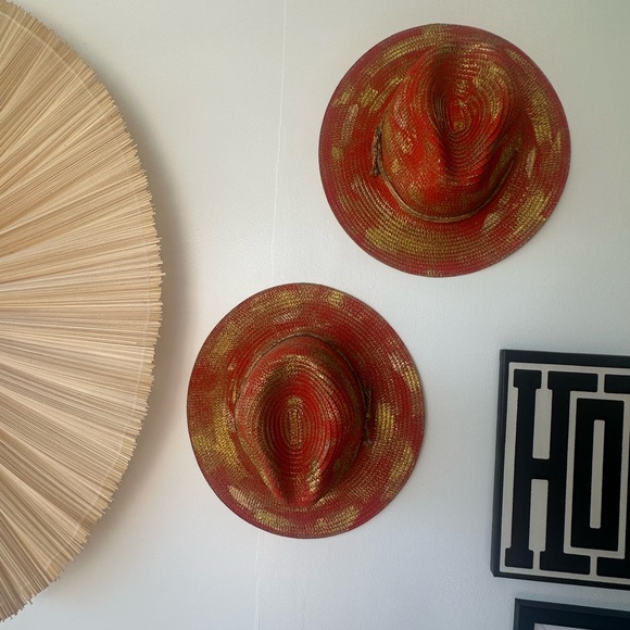 SUNSET SUN HAT / RED & GOLD - Picture 10 of 14